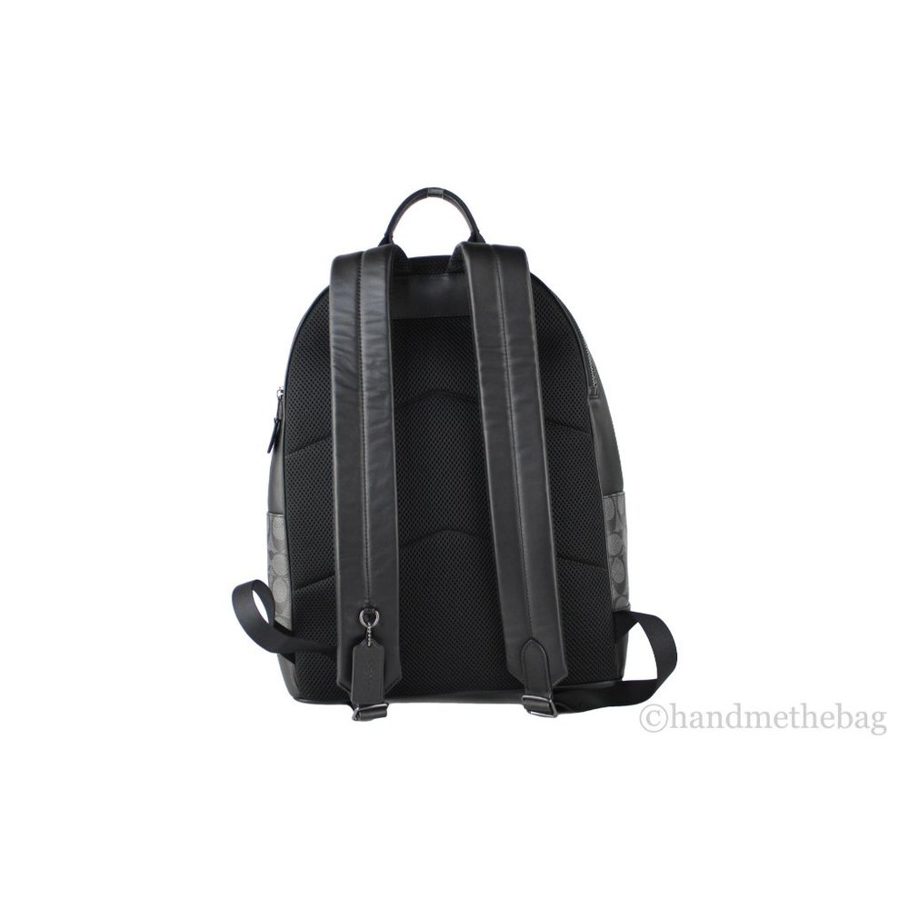 NWT Coach Men's West Signature Denim Chalk Varsity Stripe Coated Canvas Backpack - Picture 11 of 11